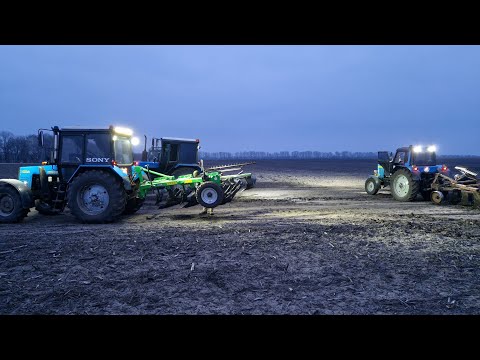 Видео: Оранка в чотири трактора всі в зборі👍👍👍 06.03.24р