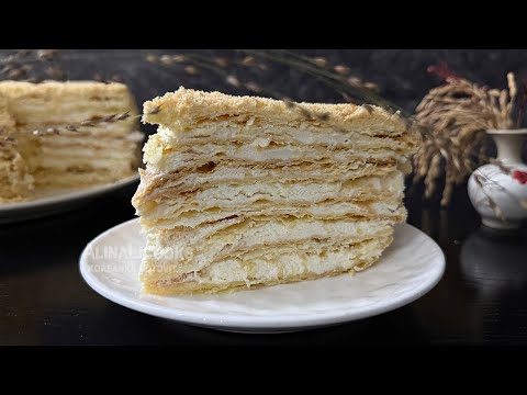 Видео: Торт Наполеон! Идеальный рецепт! Хрустящий, нежный, тающий во рту!  alinalicooks
