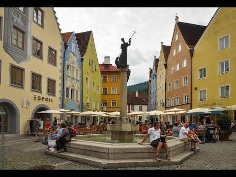 Видео: Фюссен - Баварский городок.