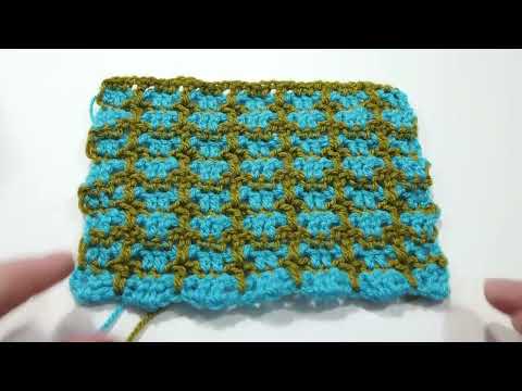 Видео: Простые узоры крючком*Simple crochet patterns*Супер простой цветной узор крючком для начинающих  376