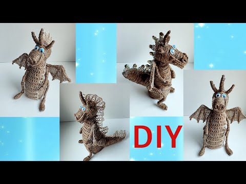 Видео: Два веселых дракончика из фольги и джута. Символ 2024. DIY dragons