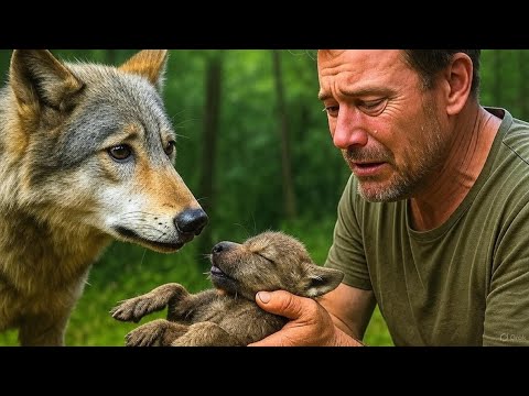 Видео: Волчица плакала... И принесла умирающего малыша к человеку. Он не знал, что это изменит его жизнь