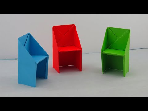 Видео: Стул из бумаги оригами ⭐Origami paper chair