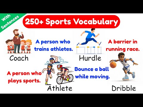 Видео: Более 250 спортивных слов со значением и картинками || Спортивная лексика || Часть 1