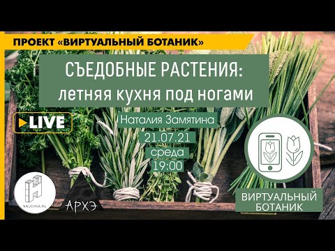 Видео: Лекция "Съедобные растения: летняя кухня под ногами" курса Ботанические заметки: полезные и опасные