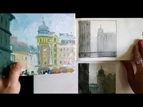 Видео: Обзор скетчбука | Петербург, люди, концепты