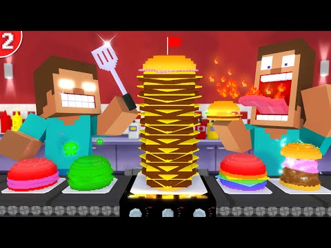 Видео: 🍔 Работай в месте с Таинственными Бургерами! - Анимация Minecraft