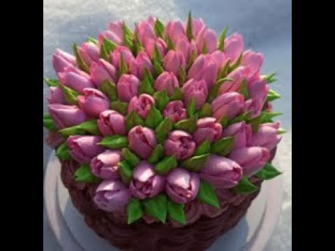 Видео: МК часть 2💐 Торт "КОРЗИНА с ЦВЕТАМИ" из БЗК от @_natalya_kolbasova_ 🎂Cake Basket with flowers"