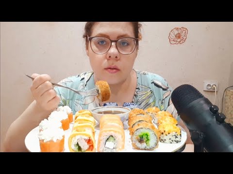 Видео: Мукбанг Роллы🍣/Спасла котёнка🐈🥲