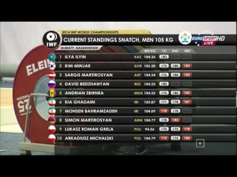 Видео: ЧМ 2014 по Тяжелой Атлетике Аламаты мужчины до 105 кг