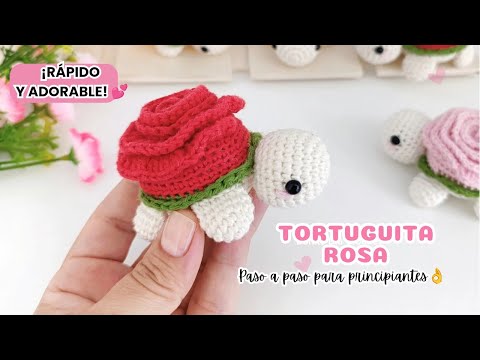 Видео: ВАМ ПОНРАВИТСЯ! Розовая цветочная черепаха крючком: сделайте много за раз 🌹!