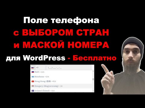 Видео: Поле телефона с Выбором стран и Маской номера для WordPress. Бесплатно