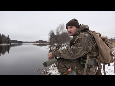 Видео: Охота на тетерева с подхода. Стаи на деревьях. Андрей потерпел крушение. Сайга 308 исполнение 61.