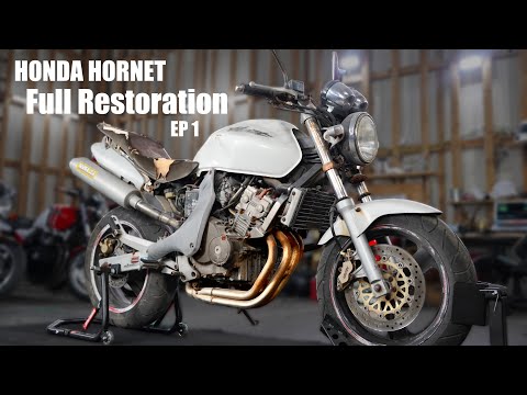 Видео: Мотоцикл HONDA Hornet Полная реставрация 1