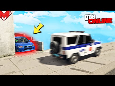 Видео: Они меня не заметили! Полицейская погоня за Субару в GTA 5 Online