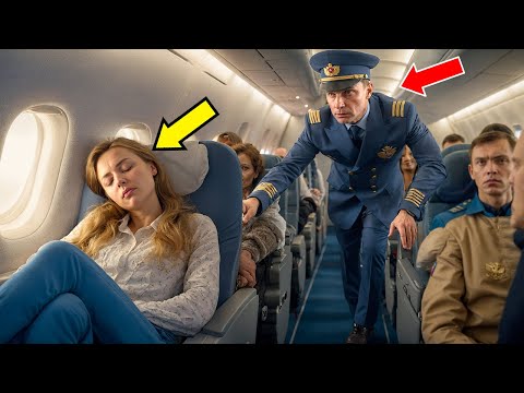 Видео: Она спала в 10-м ряду — пока капитан не спросил: «Есть ли на борту боевые пилоты?»