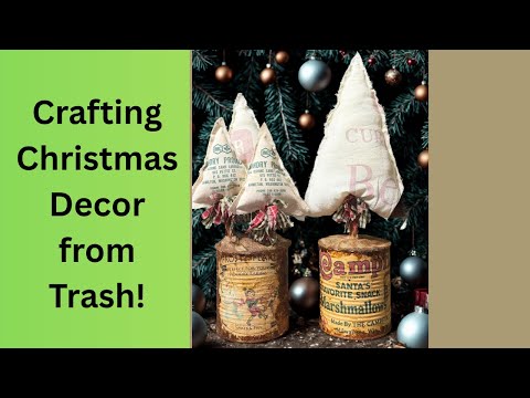 Видео: Превращаем мусор в рождественский декор для дома — #рождество #домашнийдекор #примитивный #рукоделие