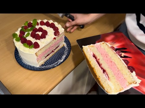 Видео: Торт Малиновий пломбір, всі етапи приготування 