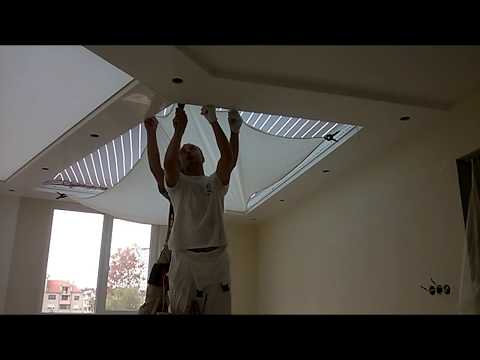 Видео: Опънати тавани транслуцент