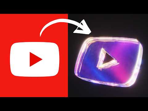 Видео: Превратите ЛЮБОЙ 2D-логотип в переливающееся стекло в Blender — для новичков!