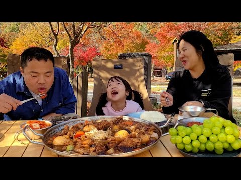 Видео: Корейский чжимдак (тушеная курица с соевым соусом)ㅣCooking&Mukbang