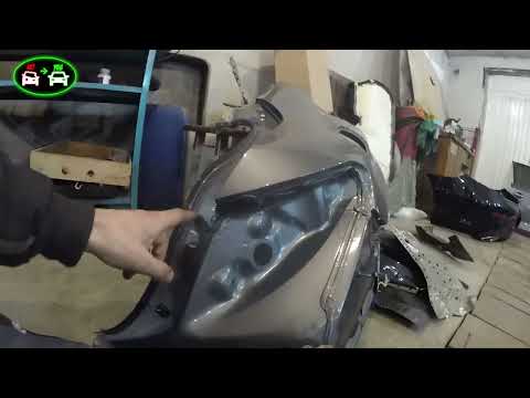 Видео: Кузовной ремонт. Mercedes-Benz C300 USA. Замена заднего крыла , разбираем донора , убираем лишнее)))