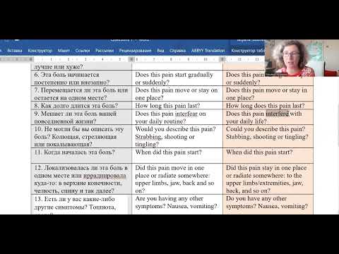 Видео: ТИПИЧНЫЕ ВОПРОСЫ ПАЦИЕНТУ. КАК ЗАДАВАТЬ ПРАВИЛЬНО? Медицинский английский с Татьяной Глушковой