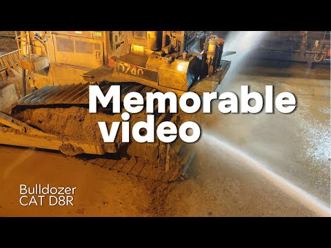 Видео: Очень впечатляющее видео. Мойка бульдозера CAT D8R.