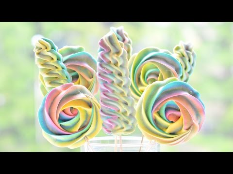 Видео: БЕЗЕ ☆ Меренга на палочке ☆ Радужный CandyBar ☆ 3 способа сушки