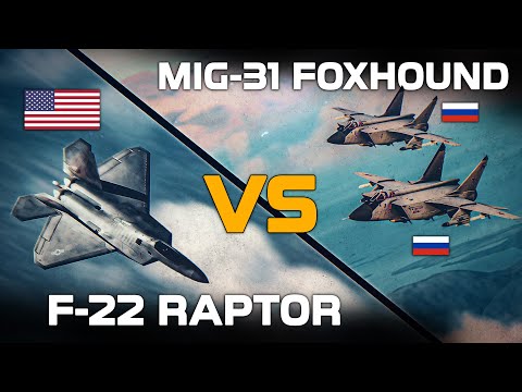 Видео: Stealth против Hypersonic | F-22 Raptor против двух МиГ-31 Foxhound | Цифровой боевой симулятор |...