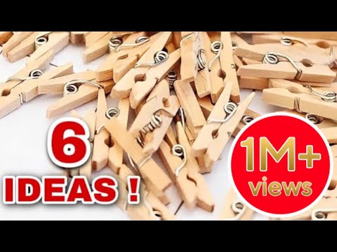 Видео: 6 отличных идей с деревянными колышками 🤩♻️ #переработка #сделай сам
