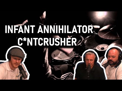 Видео: Реакция офисных парней | Infant Annihilator - Проигрывание барабанов C*ntcrusher (РЕАКЦИЯ!!)