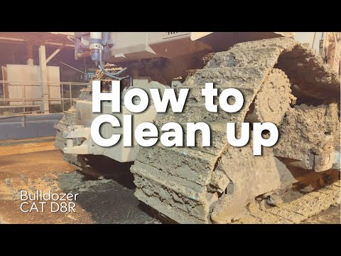 Видео: Прилипшая грязь? Только с помощью этого все отвалится. Бульдозер CAT D8R