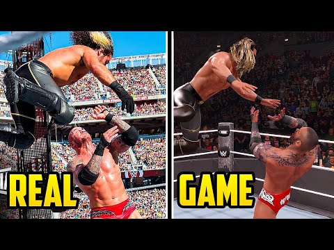 Видео: Сравнение финишеров WWE Real и WWE 2K25