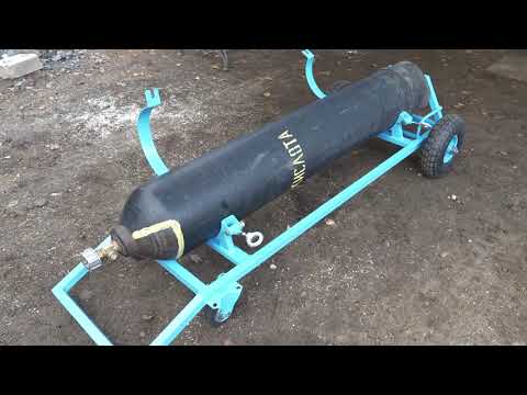 Видео: Тележка для транспортировки и хранения 40л. баллона