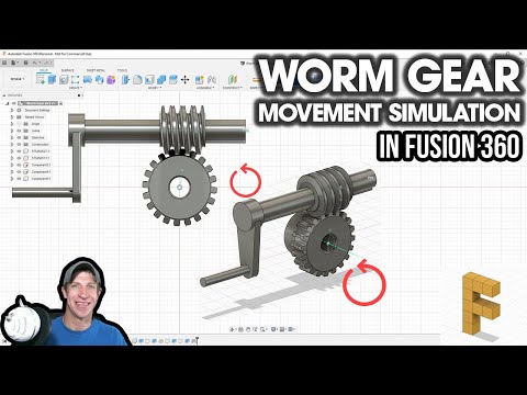 Видео: Моделирование движения червячной передачи в Fusion 360 с помощью суставов
