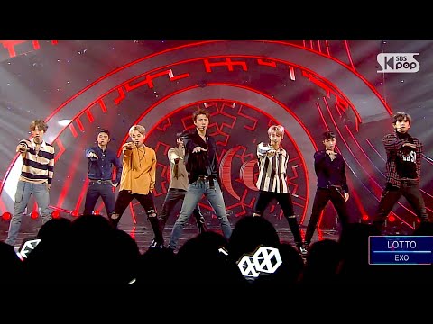 Видео: "МОЩНЫЙ" EXO - LOTTO (громче) @ Popular Inkigayo 20160828