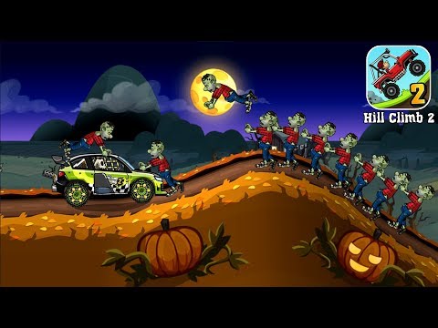 Видео: Hill Climb Racing 2 zombie chase EVENT Halloween - Погоня Зомби Хеллуин начался прохождение игры ХКР