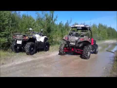 Видео: покатуха по лужам, г. Ноябрьск ЯНАО stels, polaris, BRP, РМ