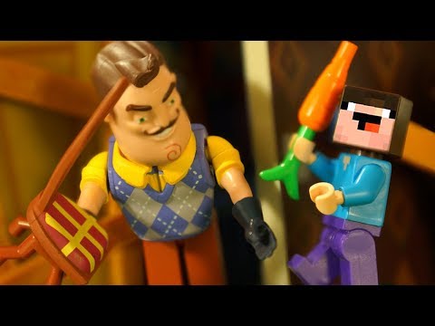 Видео: Лего ПРИВЕТ СОСЕД vs Nintendo Switch - Лего НУБик Майнкрафт - LEGO Minecraft Анимация