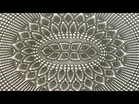 Видео: Скатерть крючком, Елена, часть 1 из 6 (1-12 ряд)