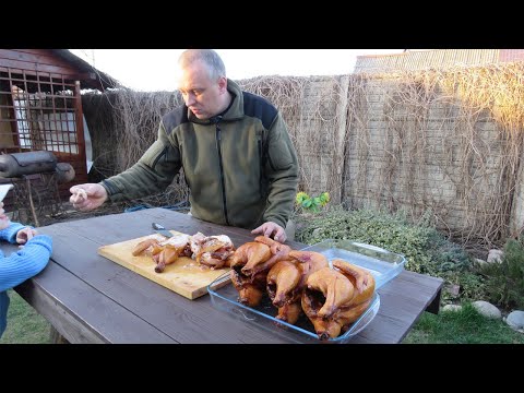 Видео: Сочная курица горячего копчения