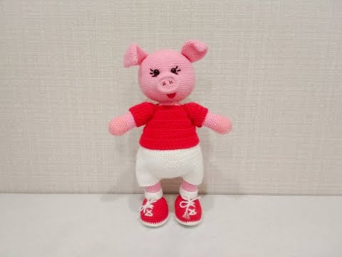 Видео: Игрушка амигуруми. Поросенок (хрюшка) крючком (Сrochet piggy).