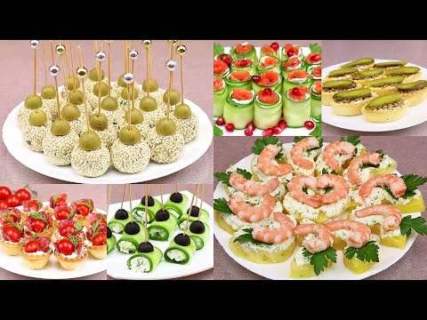 Видео: ЗАКУСКИ 2022!ТОП 6 Новинок праздничных закусок!Вкусные,красивые,простые закуски!