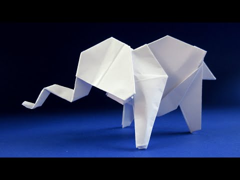 Видео: Как сделать слона из бумаги 🐘 оригами слон