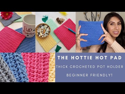 Видео: Вязаная подставка под горячее «Красотка» | Делаем толстую подставку под горячее | Вязаные подстав...