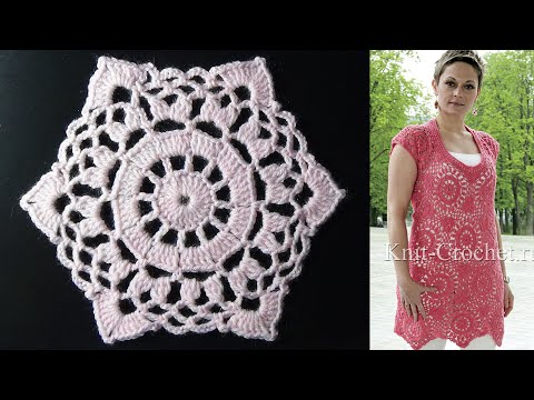 Видео: Мотив для туники крючком. МК.