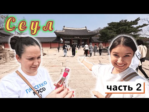 Видео: Южная Корея!!! Улочки Сеула!!! Святилище ЧОНМЁ, Восточные ворота ТОНДЭМУН, дворец КЁНХИГУН!!!
