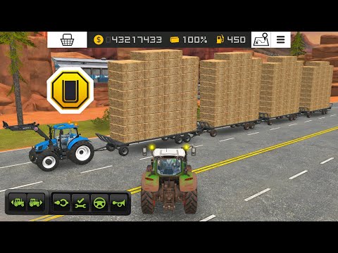 Видео: Кормление коров в FS18! FS18 доставил неограниченное количество квадратных тюков сена в многополь...