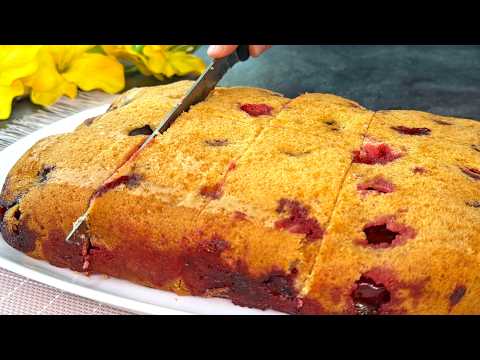 Видео: Перевёрнутый сливовый пирог 😋, который тает во рту! Просто и вкусно! Рецепт за 15 минут